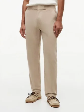 Dobby-broek met elastische tailleband