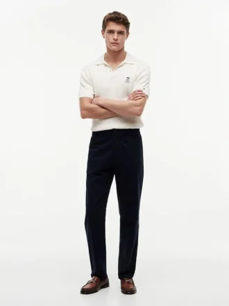 Dobby-broek met elastische tailleband
