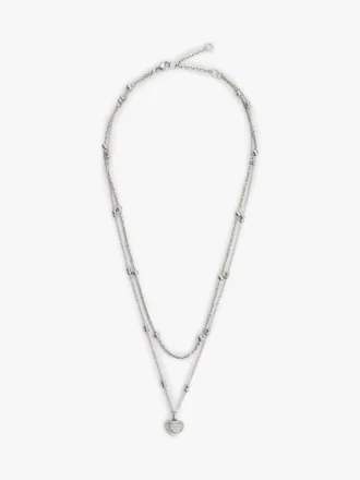 Dubbellaagse ketting met hartje
