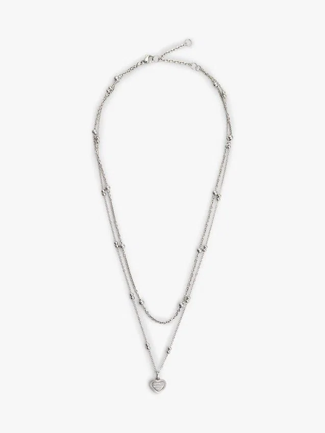 Dubbellaagse ketting met hartje Dubbellaagse ketting met hartje