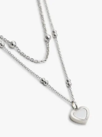 Dubbellaagse ketting met hartje