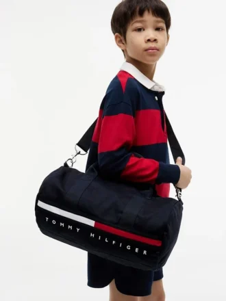 Duffelbag met vlaggenstrepen en logo voor kinderen Duffelbag met vlaggenstrepen en logo voor kinderen