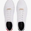 Effen leren sneaker