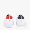 Effen leren sneaker