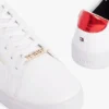 Effen leren sneaker