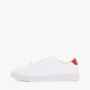 Effen leren sneaker