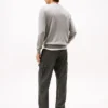 Effen trui met V-hals en logo Effen trui met V-hals en logo