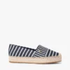 Espadrille met strepen en canvas platform Espadrille met strepen en canvas platform