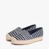 Espadrille met strepen en canvas platform Espadrille met strepen en canvas platform