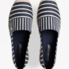 Espadrille met strepen en canvas platform Espadrille met strepen en canvas platform