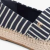 Espadrille met strepen en canvas platform Espadrille met strepen en canvas platform