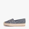 Espadrille met strepen en canvas platform Espadrille met strepen en canvas platform