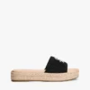 Espadrille-sandaal met geborduurd monogram Espadrille-sandaal met geborduurd monogram