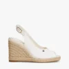 Espadrille-sandaal met sleehak en slingback Espadrille-sandaal met sleehak en slingback