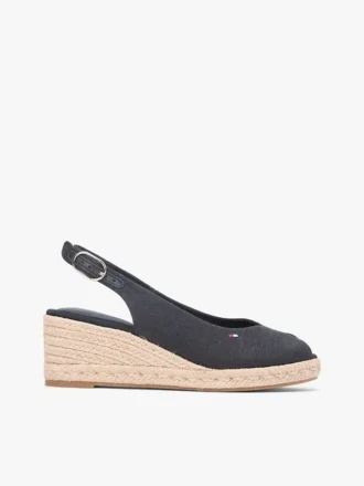 Espadrille-sandaal met sleehak en slingback