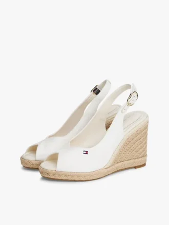 Espadrille-sandaal met sleehak en slingback