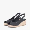 Espadrille-sandaal met sleehak en slingback Espadrille-sandaal met sleehak en slingback