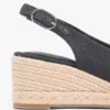 Espadrille-sandaal met sleehak en slingback Espadrille-sandaal met sleehak en slingback