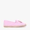 Espadrille van canvas met scriptmonogram Espadrille van canvas met scriptmonogram