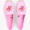 Espadrille van canvas met scriptmonogram Espadrille van canvas met scriptmonogram