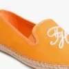 Espadrille van canvas met scriptmonogram Espadrille van canvas met scriptmonogram