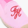 Espadrille van canvas met scriptmonogram Espadrille van canvas met scriptmonogram