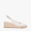 Espadrillesandalen met sleehak en slingback Espadrillesandalen met sleehak en slingback