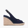 Espadrillesandalen met sleehak en slingback Espadrillesandalen met sleehak en slingback