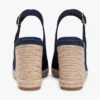 Espadrillesandalen met sleehak en slingback Espadrillesandalen met sleehak en slingback