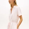 Essentiële gestreepte jurk van linnenmix Essentiële gestreepte jurk van linnenmix