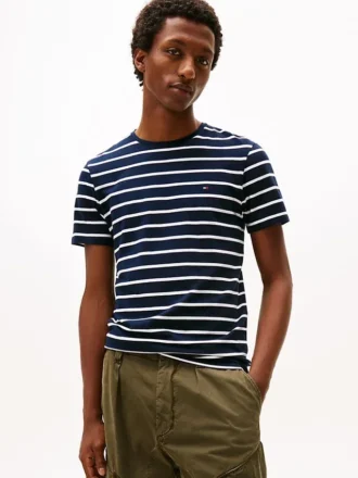Extra slim gestreept T-shirt van stretchkatoen