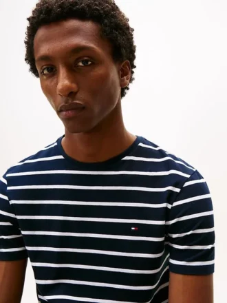 Extra slim gestreept T-shirt van stretchkatoen