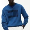 Flag Logo Indigo-geverfd Raglan-sweatshirt Flag Logo Indigo-geverfd Raglan-sweatshirt