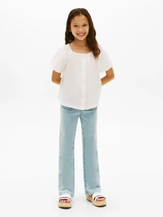 Flared-Jeans met opgestikte zakken voor kinderen