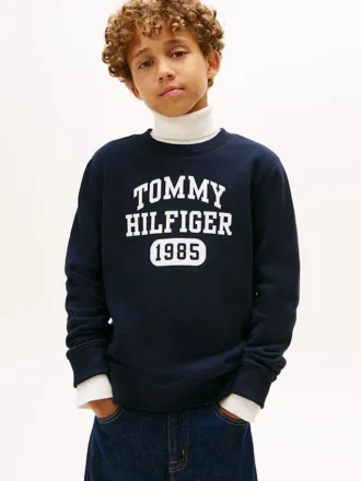 Fleece-sweatshirt met logo voor kinderen