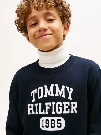 Fleece-sweatshirt met logo voor kinderen