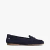 Flexibele suède penny loafer Flexibele suède penny loafer
