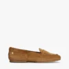 Flexibele suède penny loafer Flexibele suède penny loafer