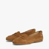 Flexibele suède penny loafer Flexibele suède penny loafer