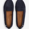 Flexibele suède penny loafer Flexibele suède penny loafer