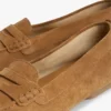 Flexibele suède penny loafer Flexibele suède penny loafer