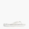 Flip-flops met metalen details en TH-scriptprint Flip-flops met metalen details en TH-scriptprint