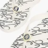 Flip-flops met metalen details en TH-scriptprint Flip-flops met metalen details en TH-scriptprint