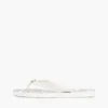 Flip-flops met metalen details en TH-scriptprint Flip-flops met metalen details en TH-scriptprint