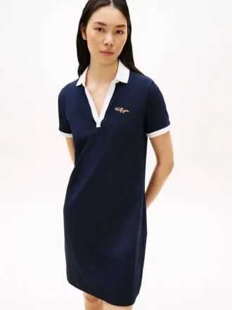 Geborduurde Hilfiger Script-polojurk