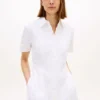 Geborduurde popeline shirtjurk met oogjes Geborduurde popeline shirtjurk met oogjes