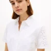 Geborduurde popeline shirtjurk met oogjes Geborduurde popeline shirtjurk met oogjes