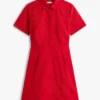 Geborduurde popeline shirtjurk met oogjes Geborduurde popeline shirtjurk met oogjes