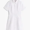 Geborduurde popeline shirtjurk met oogjes Geborduurde popeline shirtjurk met oogjes