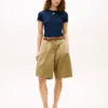 Gepleate popeline short Gepleate popeline short